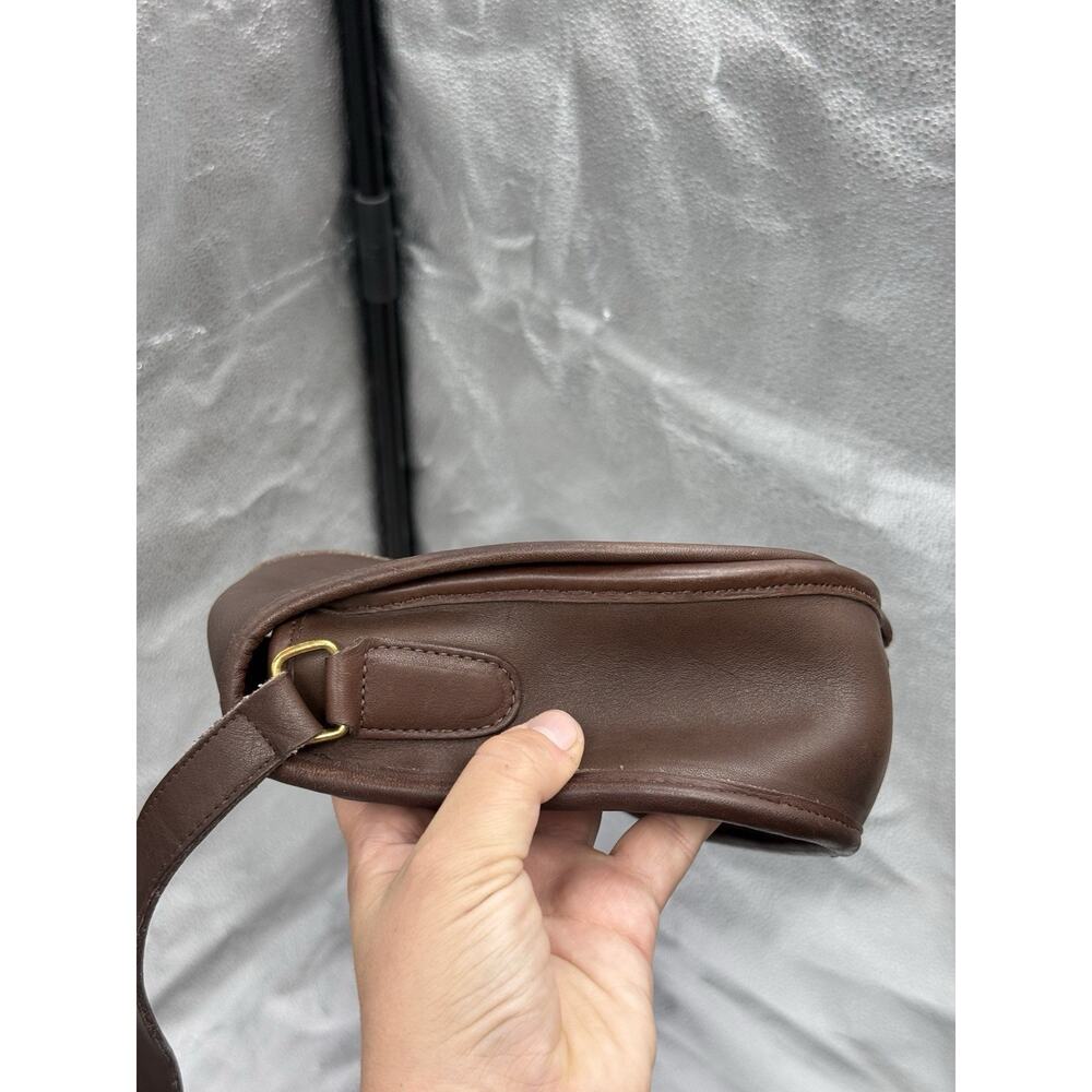 Vintage Rare Coach Dark Brown Leather Saddle Bag Classic Crossbody Bonnie Cashin - Picture 11 of 16